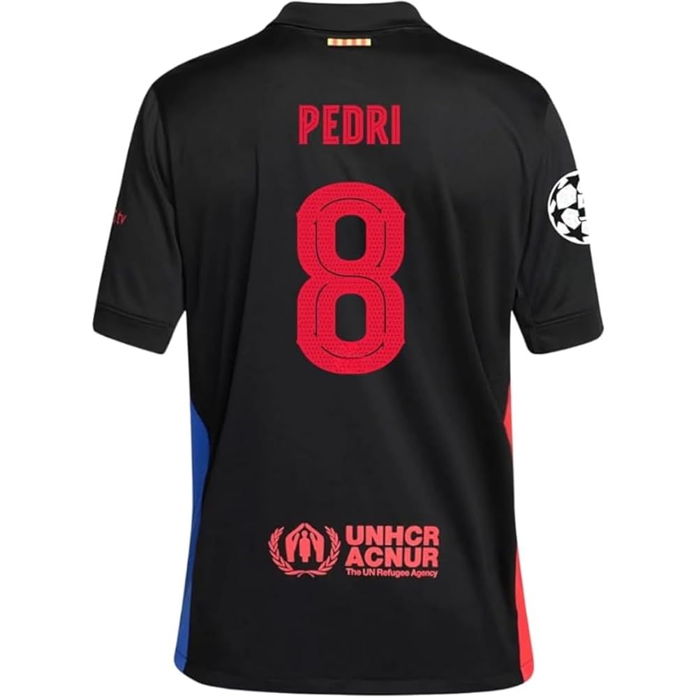 Amazon.com : Pedri #8 Away Black Soccer Jersey for Men Fan